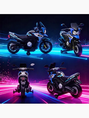 Moto électrique enfants effets lumineux sonores