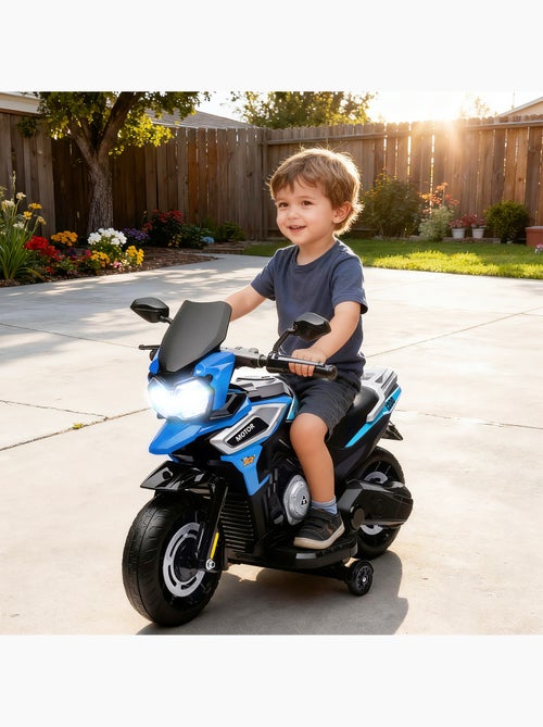 Moto électrique enfants effets lumineux sonores - Kiabi