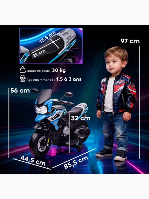 Moto électrique enfants effets lumineux sonores - Kiabi