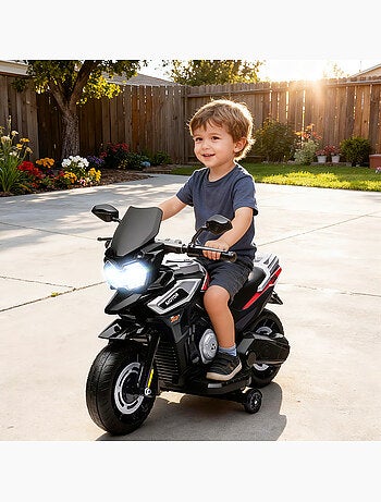 Moto électrique enfants effets lumineux sonores