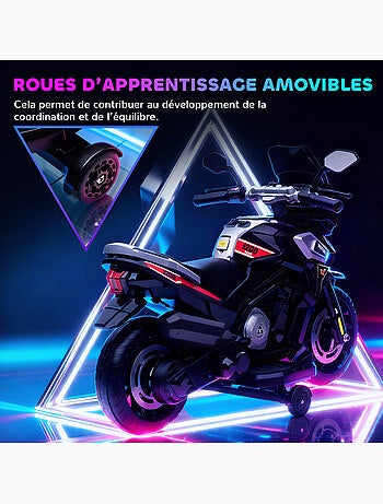 Moto électrique enfants effets lumineux sonores