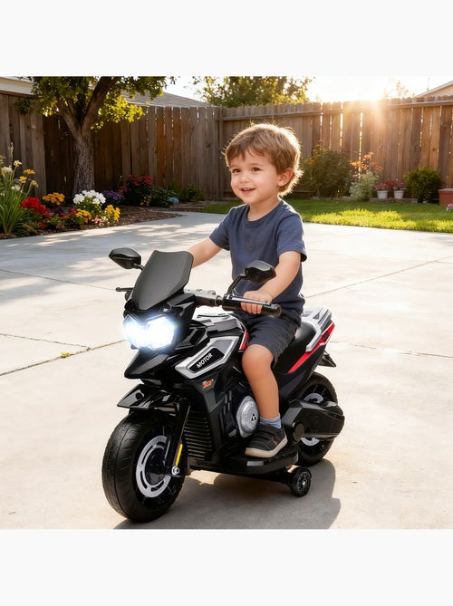 Moto électrique enfants effets lumineux sonores - Kiabi