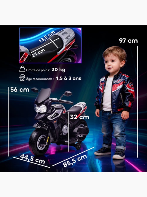 Moto électrique enfants effets lumineux sonores - Kiabi