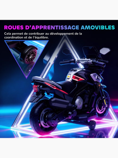 Moto électrique enfants effets lumineux sonores - Kiabi