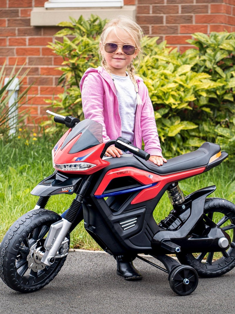 Moto électrique pour enfant Rouge - Kiabi