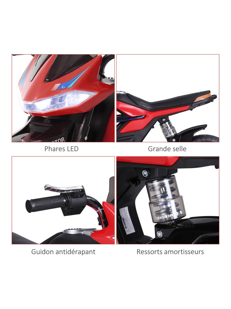 Moto électrique pour enfant Rouge - Kiabi