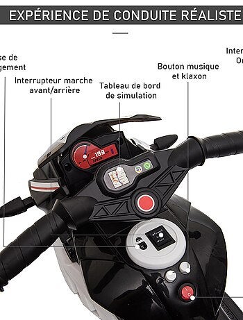Moto électrique pour enfants 3 roues