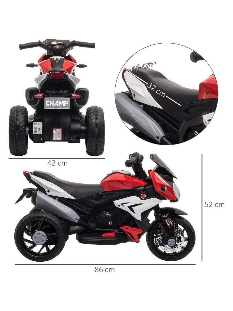 Moto électrique pour enfants 3 roues Rouge - Kiabi