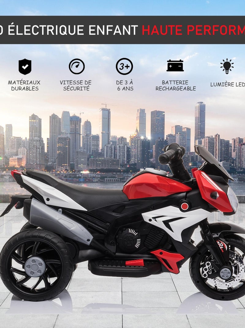 Moto électrique pour enfants 3 roues Rouge - Kiabi