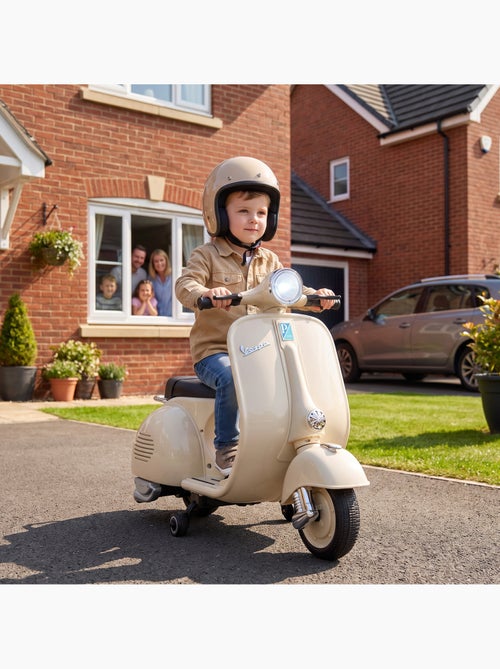 Moto scooter électrique enfant licence officielle vespa 5 km/h max. - Kiabi