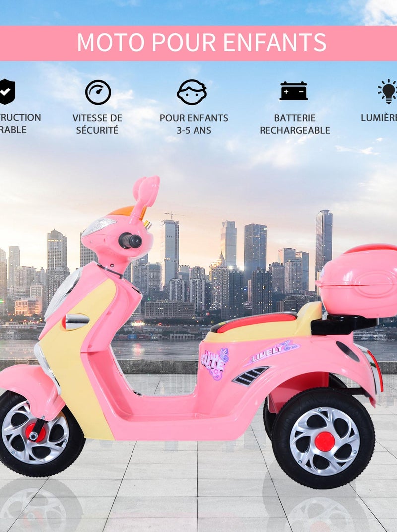 Moto scooter électrique pour enfants Rose - Kiabi