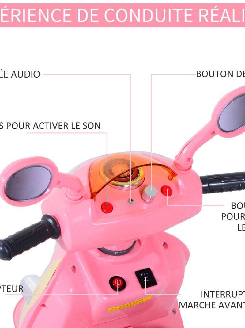 Moto scooter électrique pour enfants Rose - Kiabi