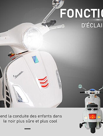 Moto scooter électrique Vespa pour enfants