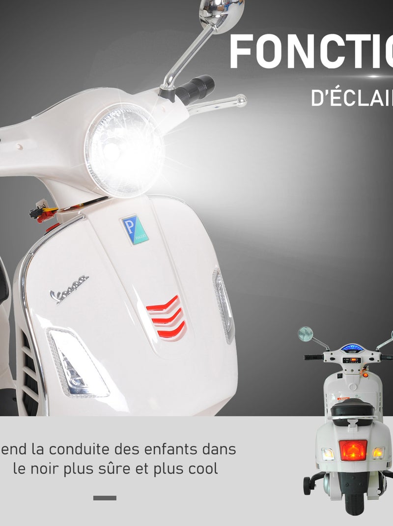 Moto scooter électrique Vespa pour enfants Blanc Blanc - Kiabi