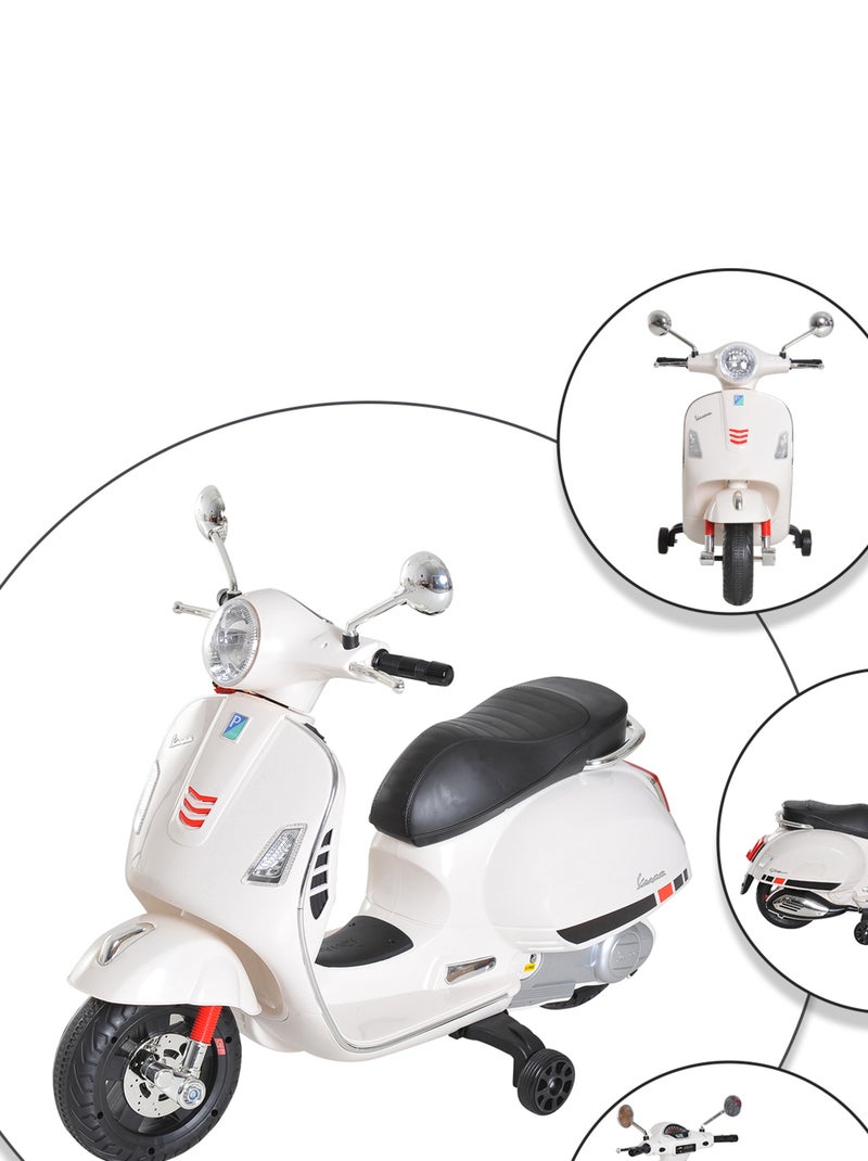 Moto scooter électrique Vespa pour enfants Blanc Blanc - Kiabi