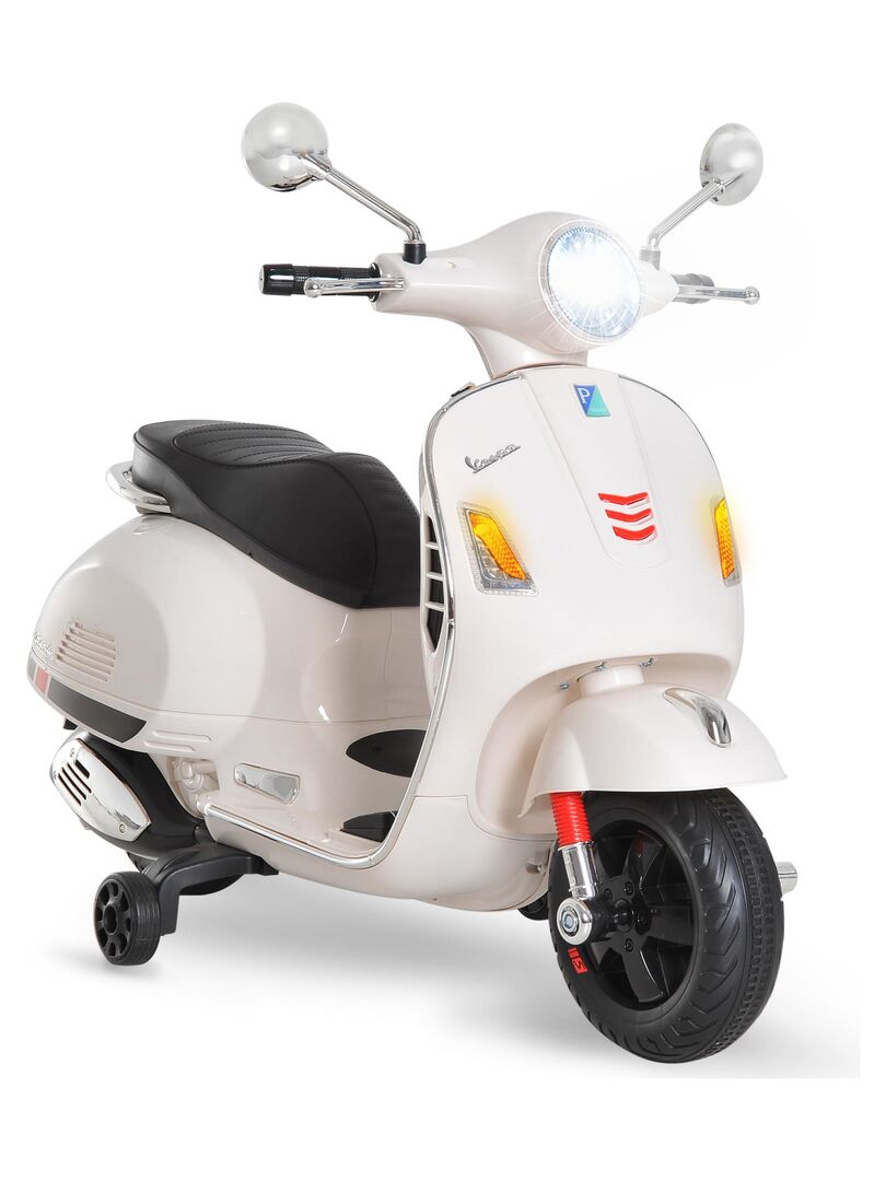 Moto scooter électrique Vespa pour enfants - Blanc - Kiabi - 134.90€