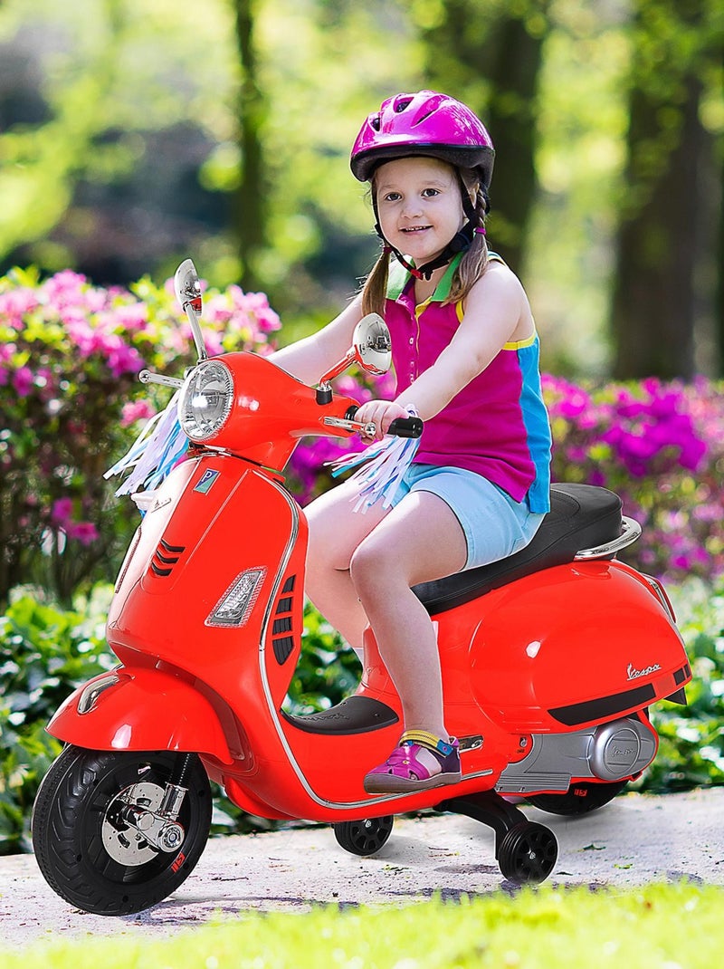 Moto scooter électrique Vespa pour enfants Rouge - Kiabi