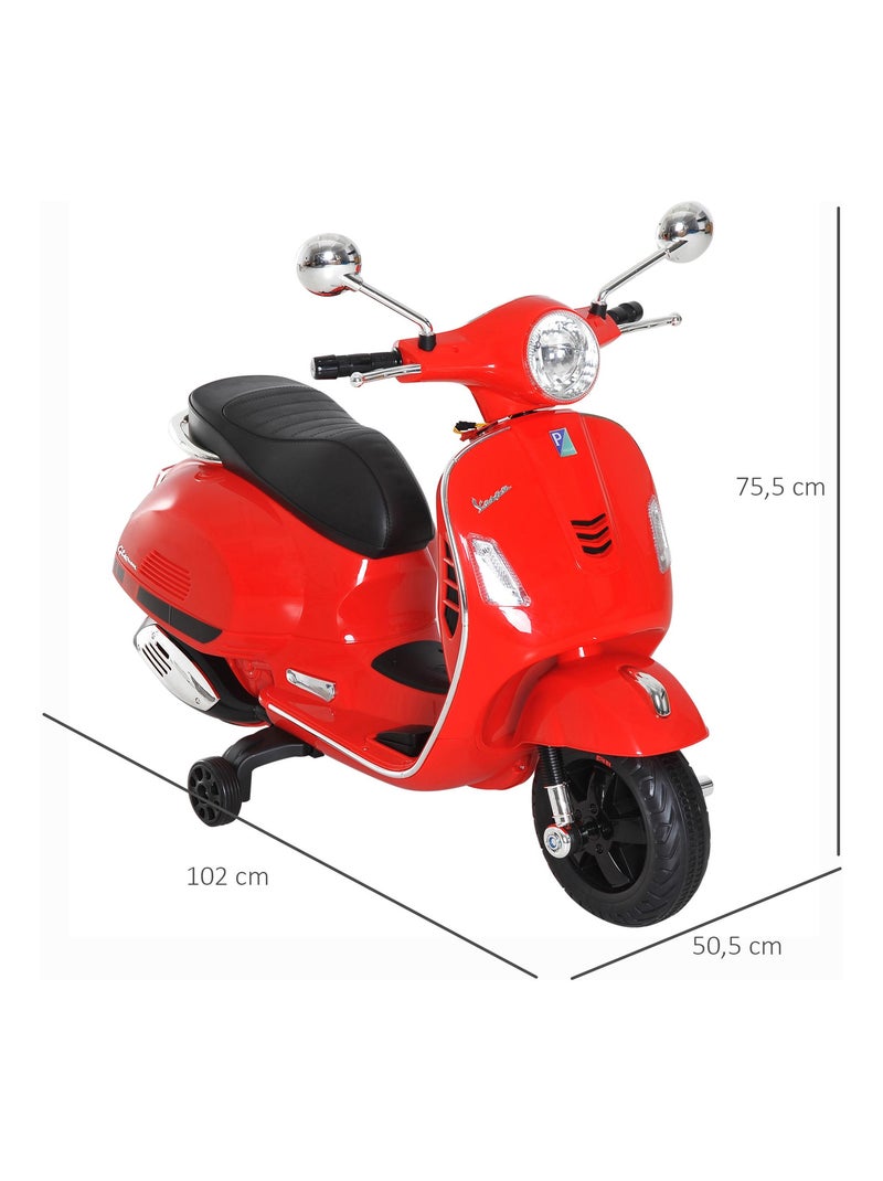 Moto scooter électrique Vespa pour enfants Rouge - Kiabi