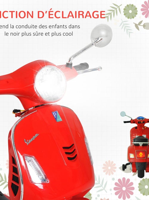 Moto scooter électrique Vespa pour enfants - Kiabi