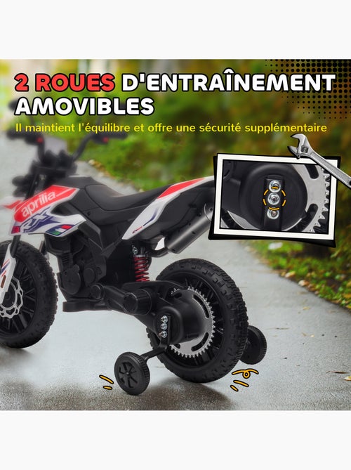 Motocross électrique enfant licence officielle aprilia rx 125 max. 6 km/h - Kiabi Motocross électrique enfant licence officielle aprilia rx 125 max. 6 km/h - Kiabi