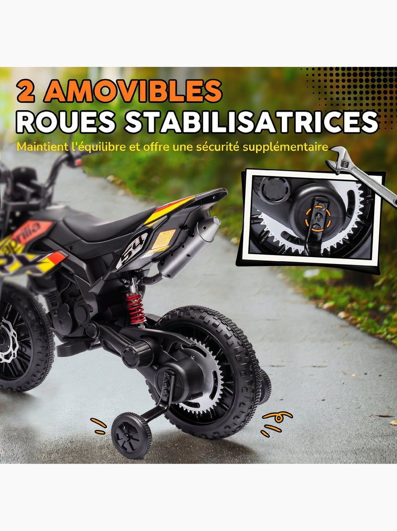 Motocross électrique enfant licence officielle aprilia rx 125 max. 6 km/h Jaune - Kiabi
