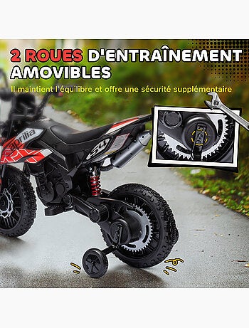 Motocross électrique enfant licence officielle aprilia rx 125 max. 6 km/h