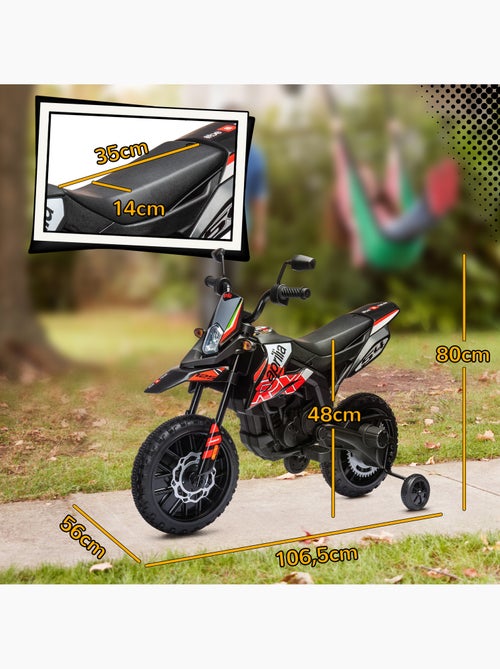 Motocross électrique enfant licence officielle aprilia rx 125 max. 6 km/h - Kiabi Motocross électrique enfant licence officielle aprilia rx 125 max. 6 km/h - Kiabi