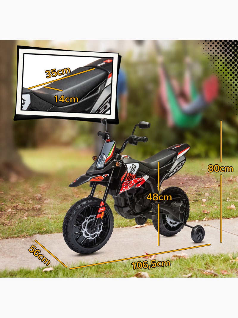 Motocross électrique enfant licence officielle aprilia rx 125 max. 6 km/h Rouge - Kiabi
