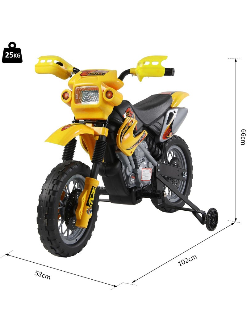 Motocross électrique pour enfants 6 V Jaune - Kiabi