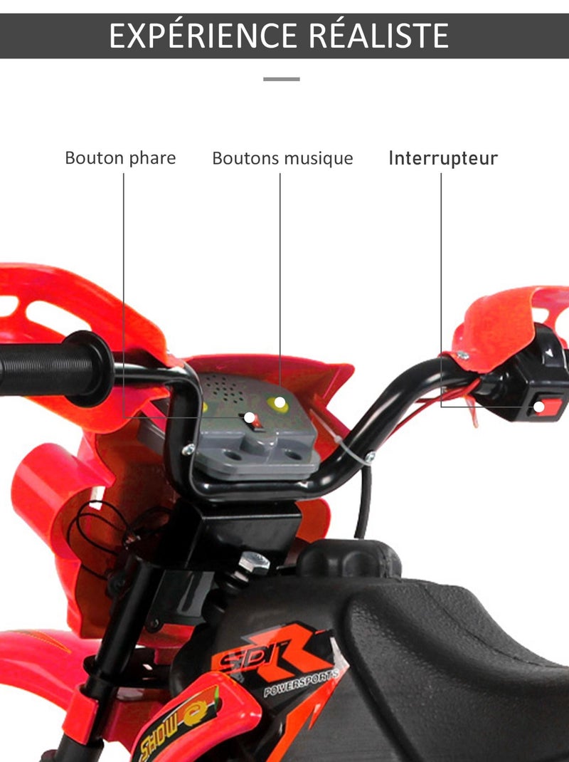 Motocross électrique pour enfants Rouge - Kiabi