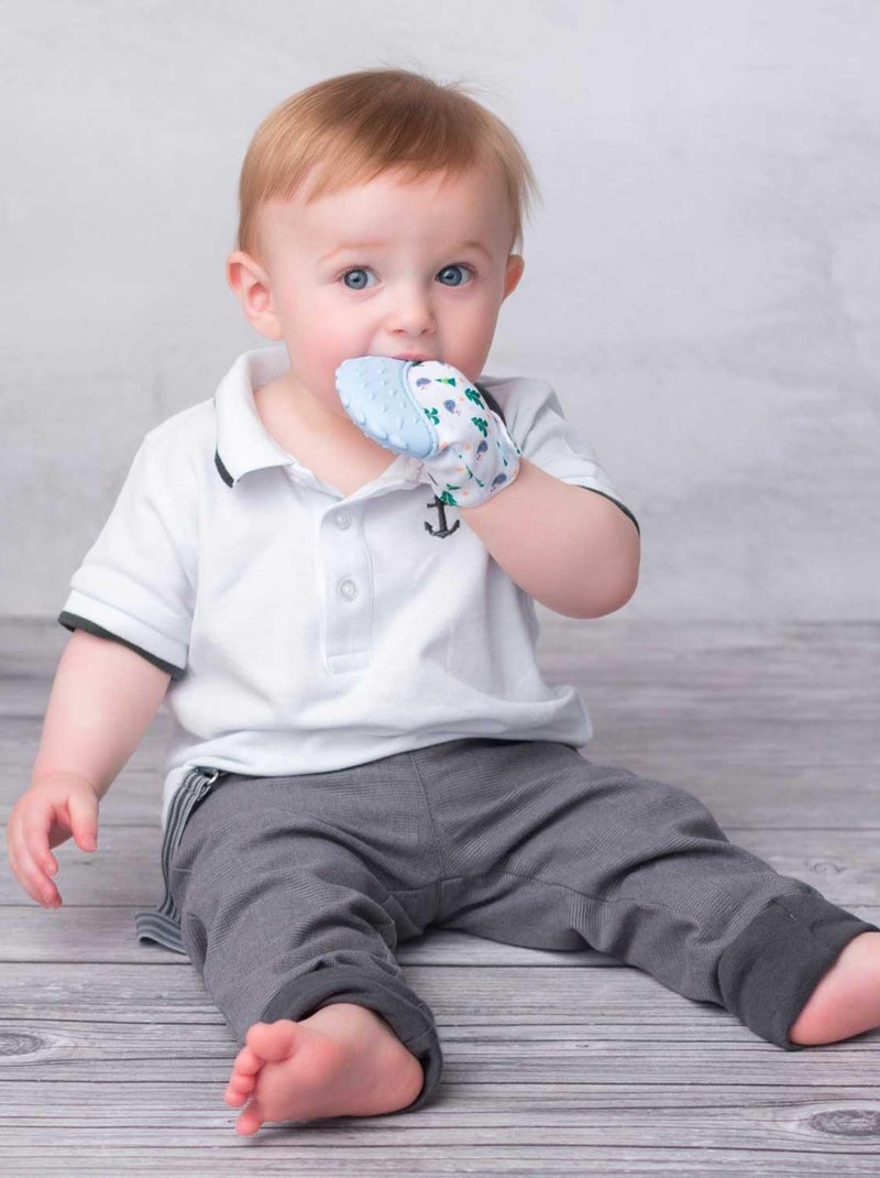 Moufle de dentition en silicone alimentaire, Hérisson SEVIRA KIDS Bleu - Kiabi