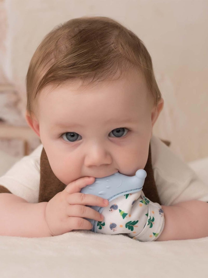 Moufle de dentition en silicone alimentaire, Hérisson SEVIRA KIDS Bleu - Kiabi