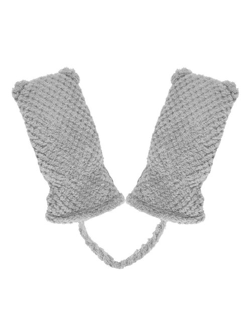 Moufles 2/4 ans en polaire - doublées fausse fourrure bébé garçon Isotoner - Kiabi