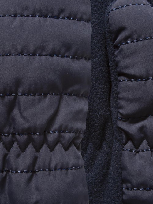 Moufles 2/4 ans en polaire détail - doublés fausse fourrure mixte bébé Isotoner - Kiabi