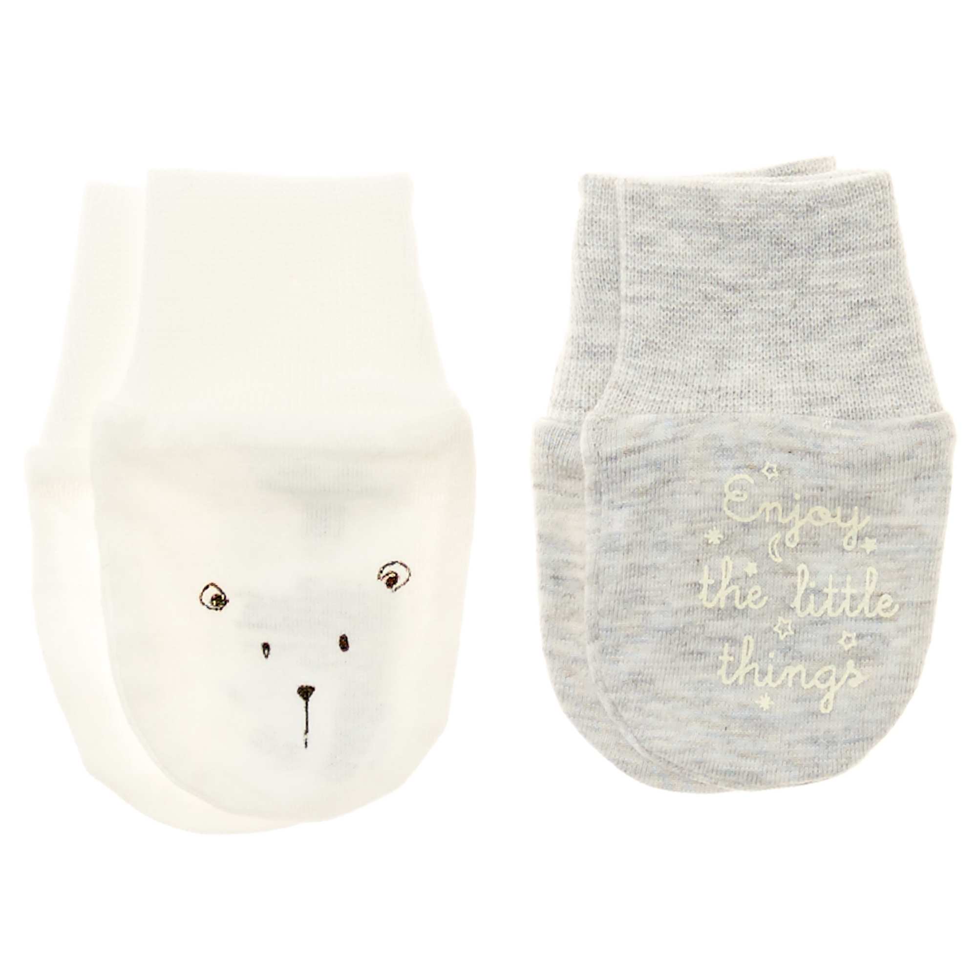 Moufles Anti-Griffures Sterntaler Pour Bébé - Taille 0 - 0-6 Mois - 95% Coton - Blanc - Protection Douce