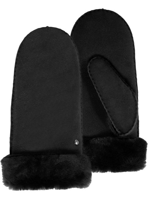 Moufles chauds et doux, en cuir de mouton retourné, et intérieur femme isotoner - Kiabi Moufles chauds et doux, en cuir de mouton retourné, et intérieur femme isotoner - Kiabi
