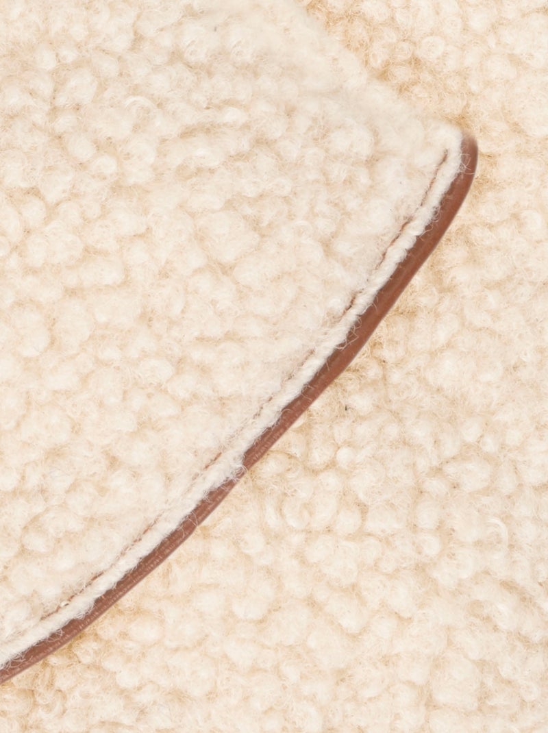 Moufles cuir d'agneau pleine fleur - doublées imitation fourrure femme Isotoner Cognac - Kiabi