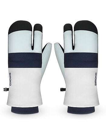 Moufles de ski 3 doigts homme et femme glisse