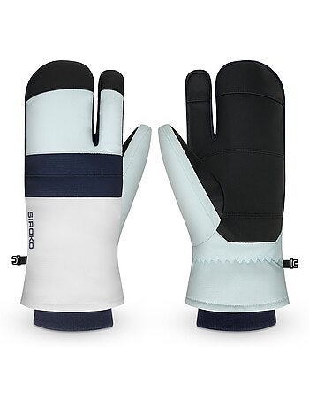 Moufles de ski 3 doigts homme et femme glisse