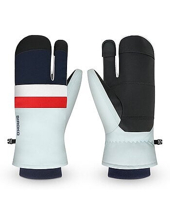Moufles de ski 3 doigts homme et femme glisse light