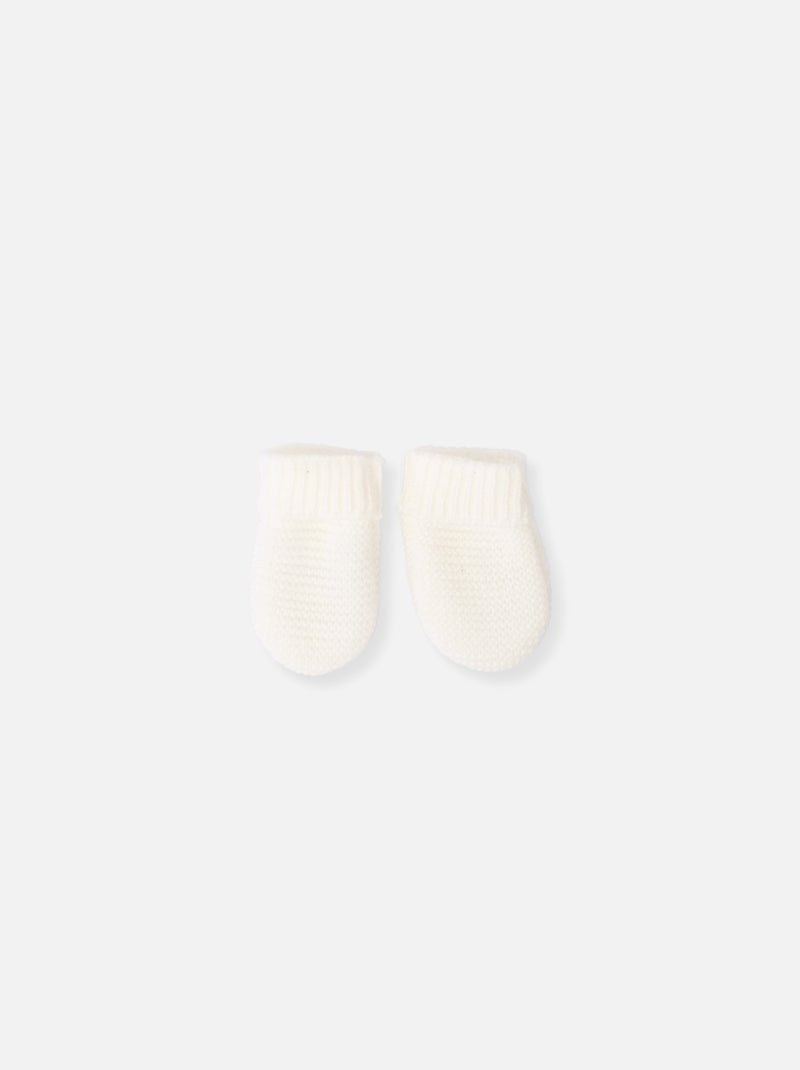 Moufles en tricot Blanc - Kiabi