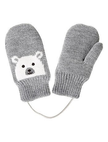 Moufles Motif ours - doublées fausse fourrure mixte enfant Isotoner