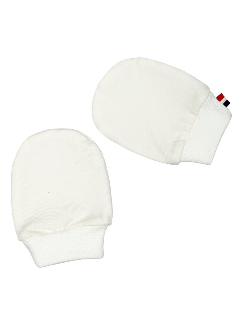Moufles naissance en coton gants bébé anti griffures SEVIRA KIDS Ecru - Kiabi