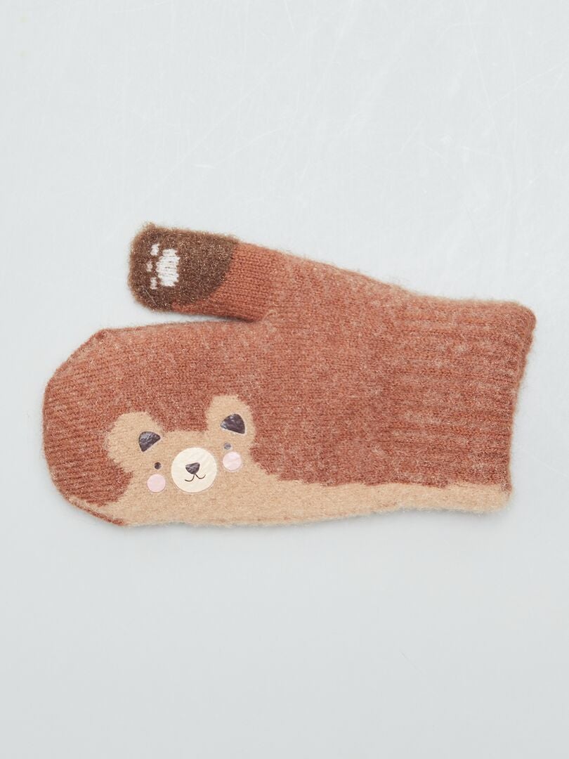 Moufles enfant Ours taille 1 an - 3 ans