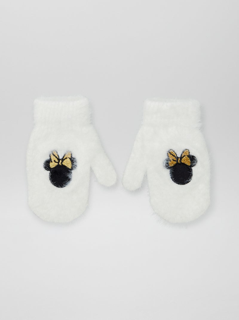 Moufles poilues 'Minnie' Blanc - Kiabi