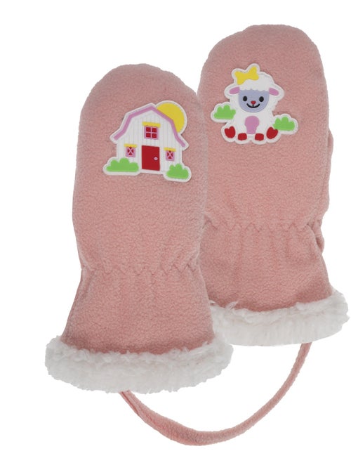 Moufles polaire doublé fausse fourrure mixte bébé isotoner - Kiabi