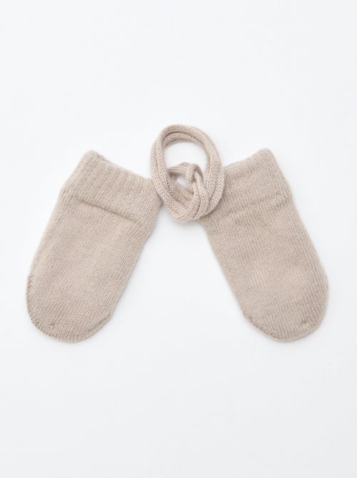 Moufles polaires maillée - Kiabi