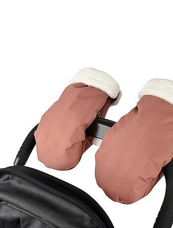 Moufles pour poussette terracotta