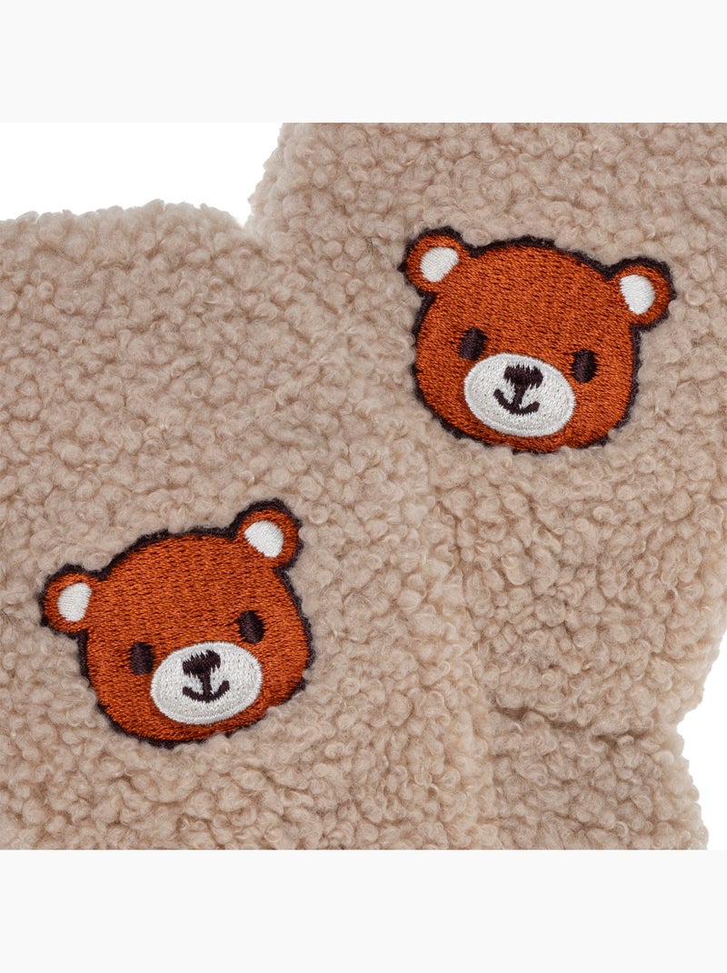 Moufles sherpa doublé polaire mixte bébé isotoner Marron - Kiabi