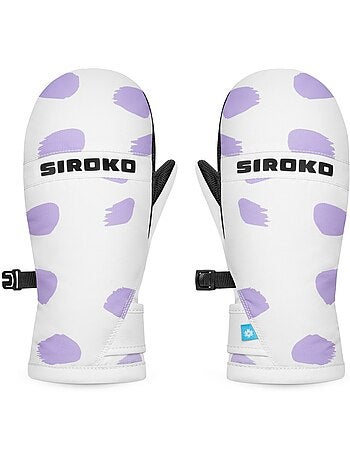 Moufles thermiques snowboard et ski enfant sports d'hiver enfants polka dots